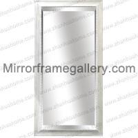 Washed White Wood Mirror Frame 