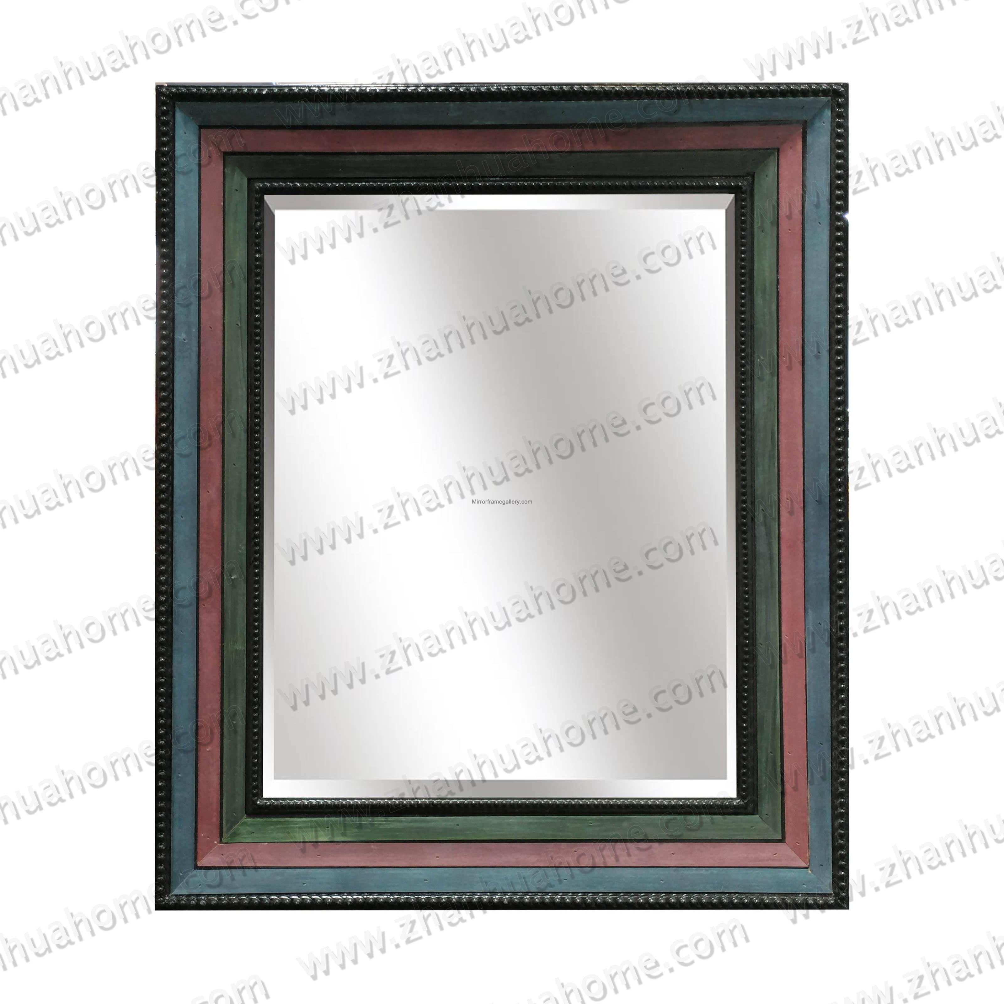 Stair Stepped Colored Wall Mirror Frame