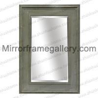 Distressed Grey Wood Mirror Frame