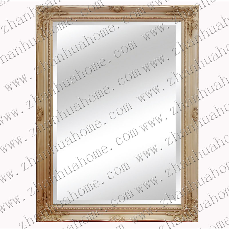 Antique gold plate mirror picture frame