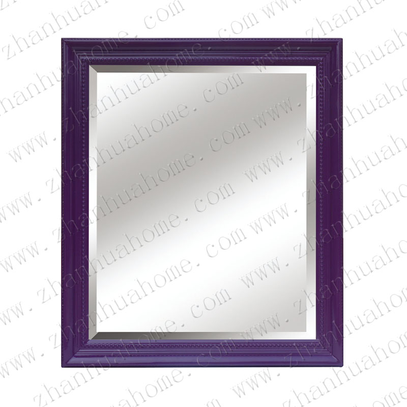 Rectangular purple finish mirror photo frame