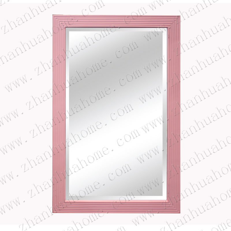 Pink boardwalk framed mirror