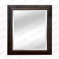 Black antique style beveled wooden mirror frame