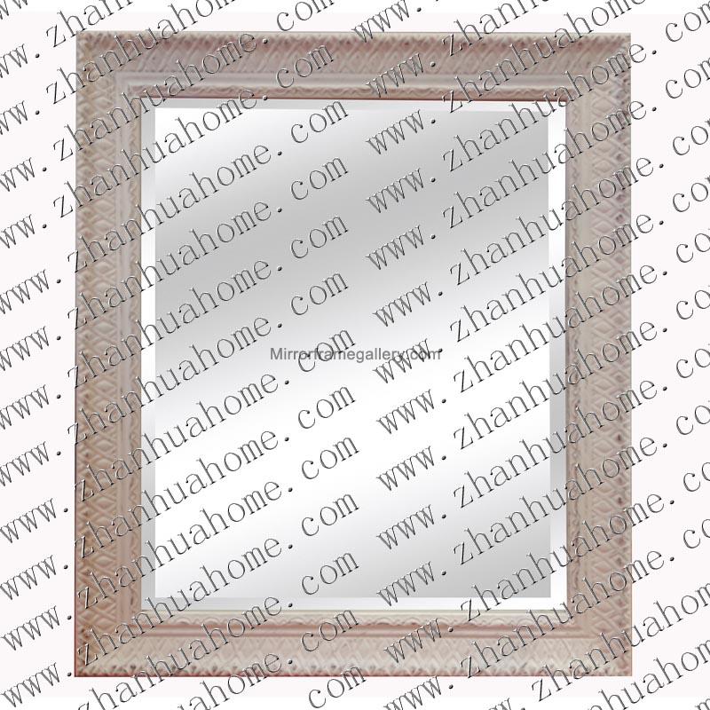 Frence Country Style Natural Wood Wall Hanging Vintage Mirror Frame