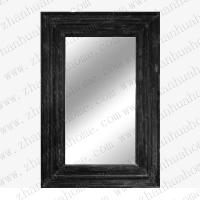 Antique black wood framed mirror 60x80cm