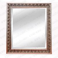 Embossed shiny silver wall mirror