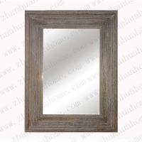 Antique distressed white rectangular mirror frame
