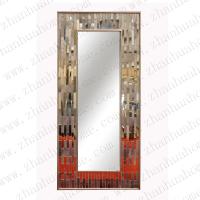 Espresso glass wall mirror frame