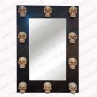 Bar skull decor wall mirror frame