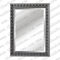 Wooden EU Palace style embossed wall mirror with silver frame