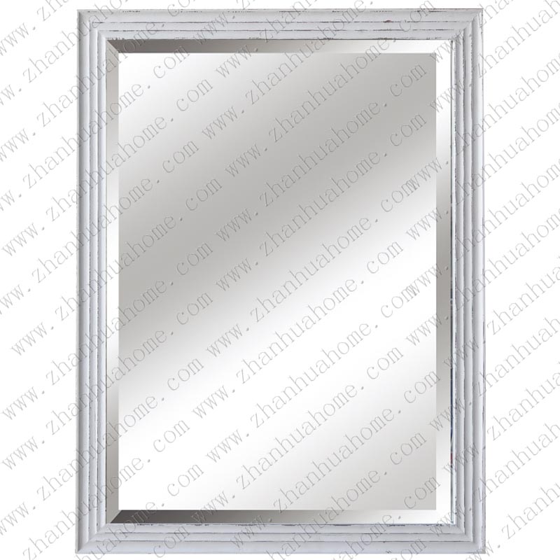 Lime washed antique wall mirror frame