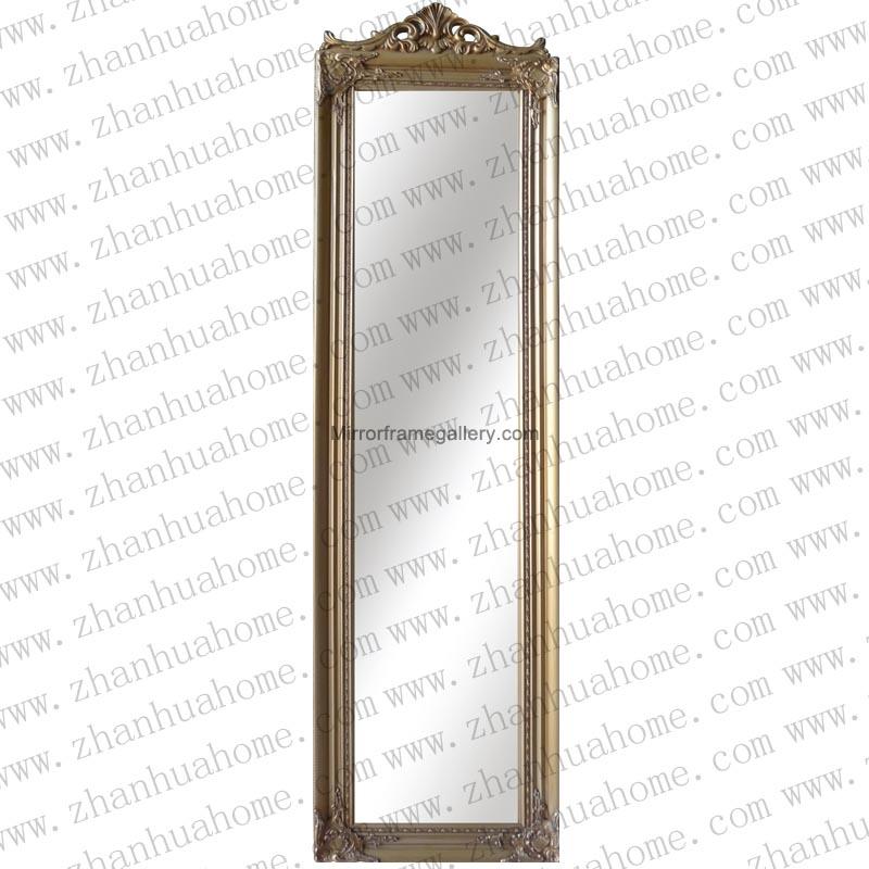 Decorative European Style Dress Mirror with Wooden Frame