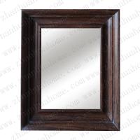 Brown PS thin framed wall mirror decor