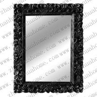 Antique C18th PU framed Rococo wall mirror