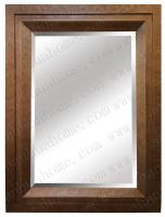 Gold rectangular modern wood mirror frame