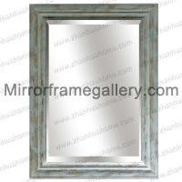 Distressed Blue  Wooden Frame Mirror