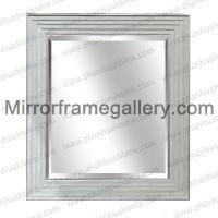 Stair Stepped Wood Frame Mirror