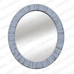 Hand crafted antique wooden wall mirror decor