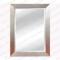 Shiny silver beveled wood decor mirror frame