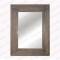 Antique distressed white rectangular mirror frame