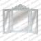 Antique wooden framed triptych dressing table mirror
