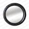 Round antique black wooden wall mirror frame for decor
