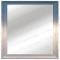 Antique white ribs style wood mirror frame
