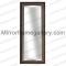Brown with white Knurling PS Framed wall Decorative Mirror