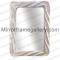 Distressed white PU Framed Wall Decor Mirror