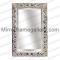 Distressed White PU Frame Decor with Pierced Style